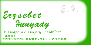 erzsebet hunyady business card